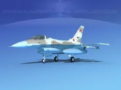 Gen Dyn F-16A Falcon Morracco 3D model