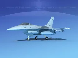 Gen Dyn F-16A Falcon Pakistan 3D model
