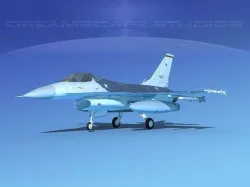Gen Dyn F-16A Falcon Singapore 3D model