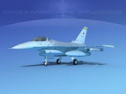 Gen Dyn F-16A Falcon Turkey 3D model