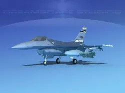 Gen Dyn F-16A Falcon V08 USAF 3D model