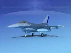 Gen Dyn F-16A Falcon V25 Chile 3D model