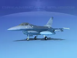 Gen Dyn F-16A Falcon V26 China 3D model