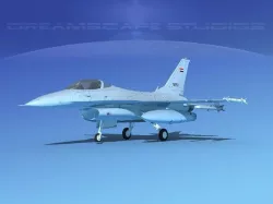 Gen Dyn F-16A Falcon V28 Egypt 3D model