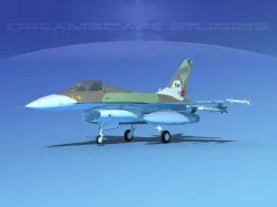 Gen Dyn F-16A Falcon V33 Israel 3D model