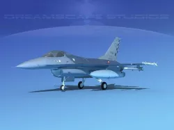 Gen Dyn F-16A Falcon V34 Italy 3D model