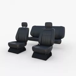 Generic Car Seats Black 3D model