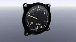 GERMAN BOOST GAUGE Low-poly 3D model