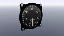 GERMAN TACHOMETER GAUGE Low-poly 3D model