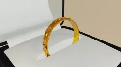 Gold Ring Infinity and Box 08 - Anel de ouro 3D model