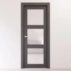 Gray oak interior glass door 3D model