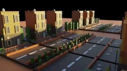 Household Colony Low-poly 3D model