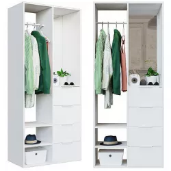 Ikea ikea SANDLANDET Open wardrobe white 3D model