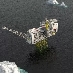 Ivar Aasen Offshore Oil platform Low-poly 3D model