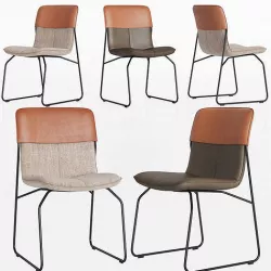 Leolux Ditte chair Dinning Chair set 3D model
