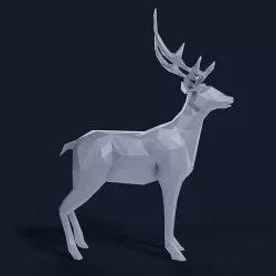 Low Poly Deer Low-poly 3D model