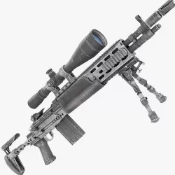 M2010 Enhanced Sniper Rifle  Low-poly 3D model