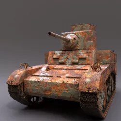 M3 Stuart wreck 3D model