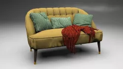 MARGOT 2 SEATER SOFA Low-poly 3D model