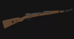 Mauser 98k German WW2 Low Poly isometric Low-poly 3D model