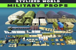 Military Supplies Stylized Low-poly 3D model