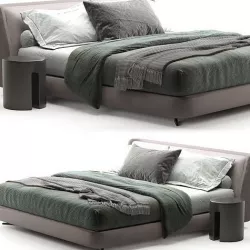 Minotti Spencer bed 3D model