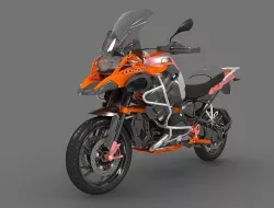 Motorcycle Enduro Turist 3D model