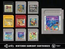 Nintendo Gameboy Cartridges Low-poly 3D model