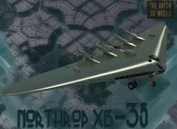 Northrop B-25 Flying Wing Low-poly 3D model