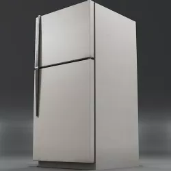 Old Fridge of the 90s Low-poly 3D model