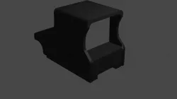 Optical sight for weapons Low-poly 3D model