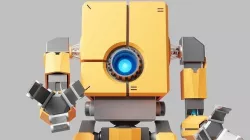 Orange Robot 3D model
