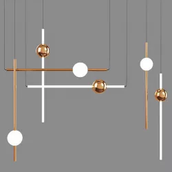 ORION TUBE LIGHT POLISHED GOLD Low-poly 3D model