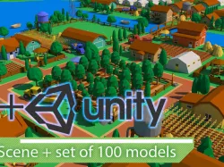 Pack 116 models for farm low poly Low-poly 3D model