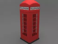 Phone Booth 3D model