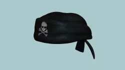Pirate Bandana - White Skull Scarf Low-poly 3D model