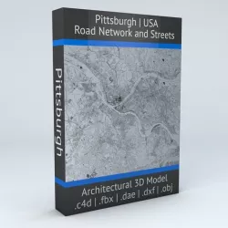 Pittsburgh Road Network and Streets 3D model