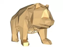 Polygonal Panda Parametric Low-poly 3D model