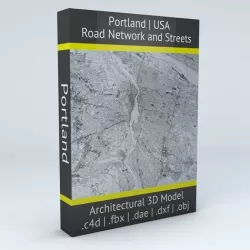 Portland Road Network and Streets 3D model