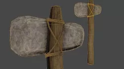 Primitive Axe - Game Ready  Low-poly 3D model