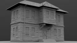 Realistic Old House 3D model