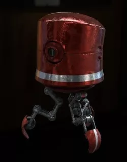 robot red-bots Low-poly 3D model