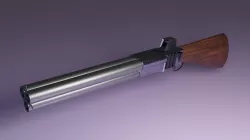Sci-Fi animated Shotgun Low-poly 3D model
