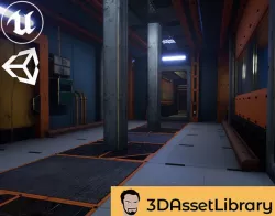 Sci-Fi Interior Vol 1 For Unreal And Unity Low-poly 3D model