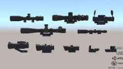 Scope Low-poly 3D model