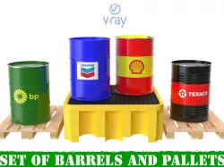 Set of  Bp Chevron Shell Texaco 3D model