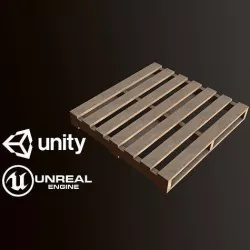 Shipping Pallet - PBR Game Ready Low-poly 3D model