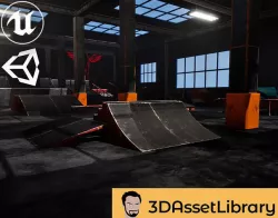 Skate Park Vol 1 For Unreal And Unity Low-poly 3D model