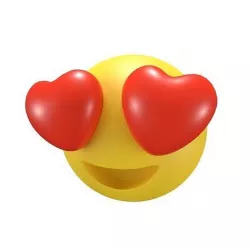 Smiling Face with Heart-Eyes Low-poly 3D model