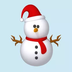 Snowman Cartoon 3D model